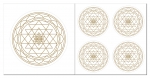 Sri Yantra Aufkleber-Set  5-teilig
