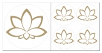 Lotusblüte Aufkleber-Set  5-teilig