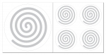 Spirale rechts Aufkleber-Set  5-teilig