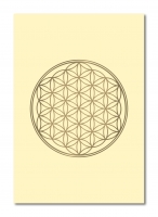 Doppelkarten mit Goldprgung Blume des Lebens - 6 Stck