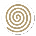 Spirale rechts Aufkleber auf Rolle