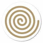 Spirale links Aufkleber auf Rolle