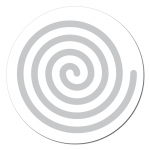 Spirale links Aufkleber auf Rolle