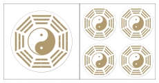 Bagua Aufkleber-Set 5-teilig