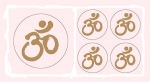 Om-Symbol Aufkleber-Set  5-teilig - Glanzpapier