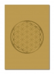 Doppelkarten mit Goldprägung Blume des Lebens - 6 Stück