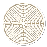 Chartres Labyrinth Aufkleber auf Rolle
