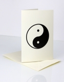 Doppelkarten mit Yin Yang - 6 Stck